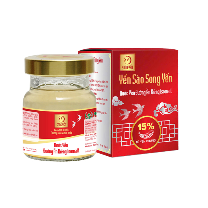 Nước Yến Đường Ăn Kiêng Isomalt (Tổ yến chưng 15%) 70ml - 1 Lọ